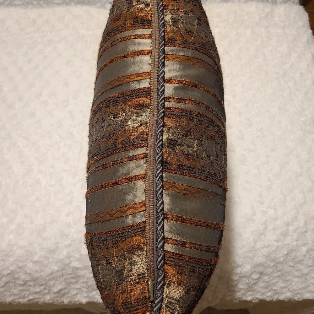Arhaus Pillow Down Filled Striped Brown Multicolor‎ 18